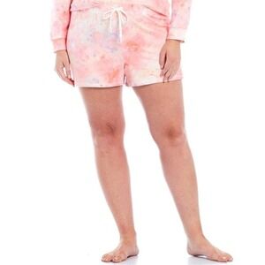 New PJ Salvage S Melting Crayons Tie Dye Peachy Jersey Knit Lounge Shorts 92854